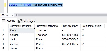 sql server View Query against a View