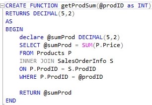 create scalar user defined function 1