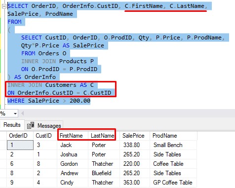 Derived Table in SQL Server: Everything you need to know