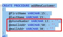parameters with default values