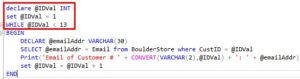SQL Server WHILE loop: A decision structure you should know