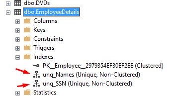 object explorer located indexes