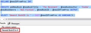 stored procedure optional parameter bitcoins