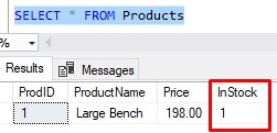Need a SQL Server Boolean value? Use the BIT data type!
