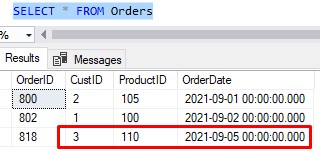sql server foreign key table data after insert