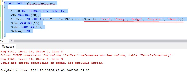 check constraint error message 2