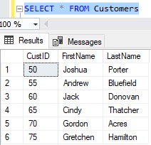 sql server row_number simple example