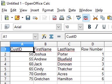 sql server row_number excel