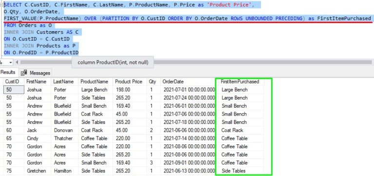 Teradata SQL LagFirstValue Issues When Changing Years - SQL Server Offset Window Functions: FIRST_VALUE, LAST_VALUE, LAG, LEAD