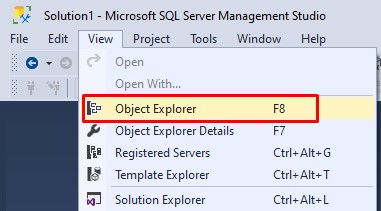 how to see view definition object explorer 2