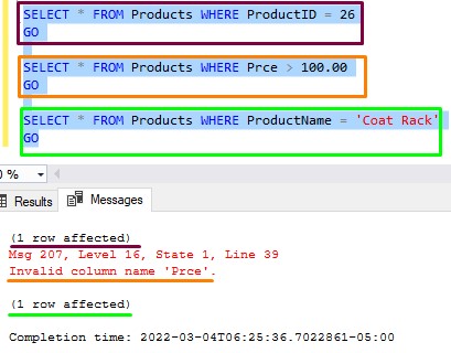 SQL SERVER GO three batches