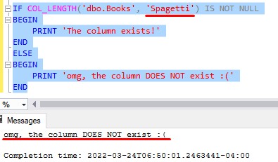 sql check if column exists does NOT exist