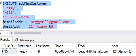 sql server stored procedure parameters some names