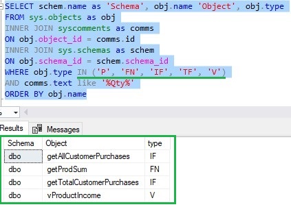 sql server find text in stored procedure other objects 2