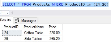 sql server find string in string Products table