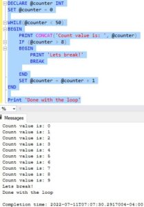 How to break a WHILE loop in SQL Server: Explained with Examples ...