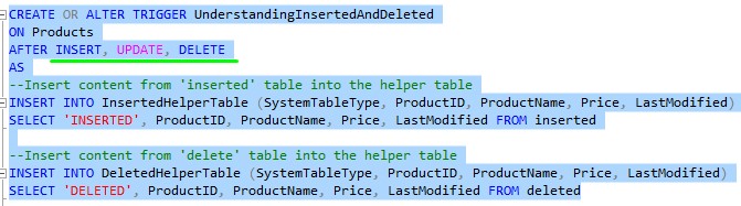 sql server triggers can run for multiple DML statements