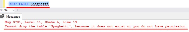 SQL Server drop if exists not using IF EXISTS
