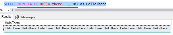 SQL Server string function REPLICATE