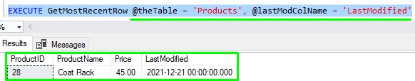 dynamic sql products SP