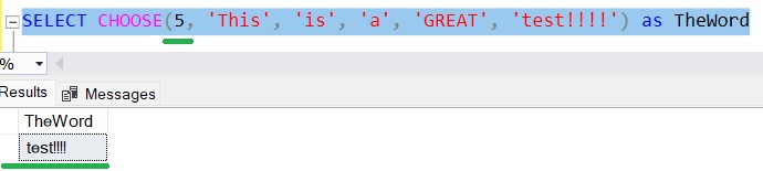 SQL SERVER CHOOSE silly example