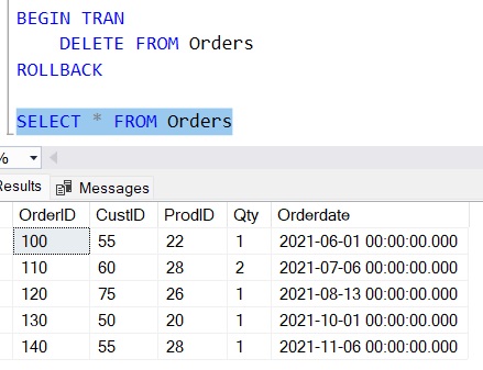 SQL Server nested transactions orders still there