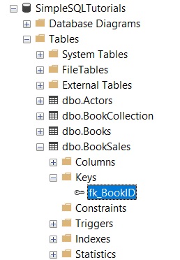 foreign key constraint error foreign key in object explorer