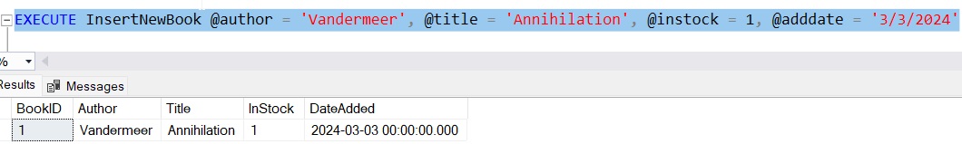 default value in stored procedure simple call